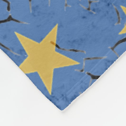Sterren op verschillende kleuren Fleece deken (Hoek)