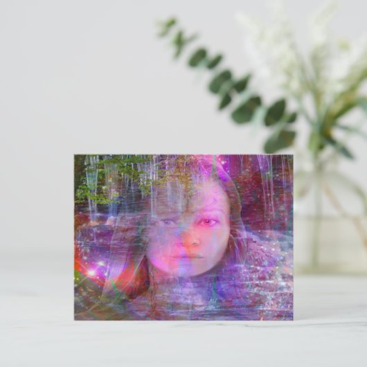 Sterren op water briefkaart (Staand voorkant)