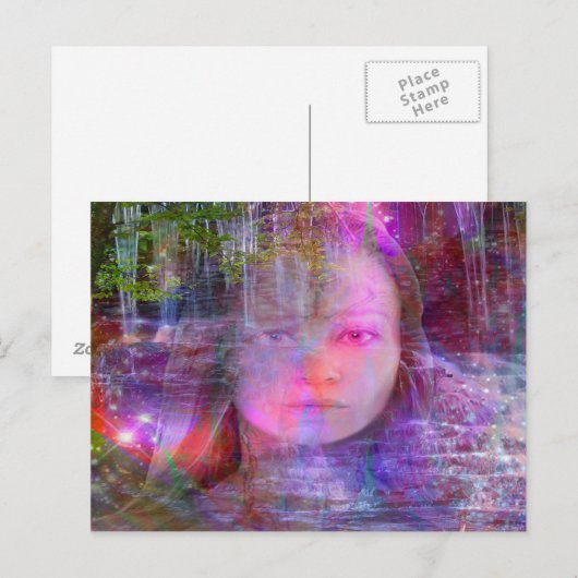 Sterren op water briefkaart (Voorkant / Achterkant)