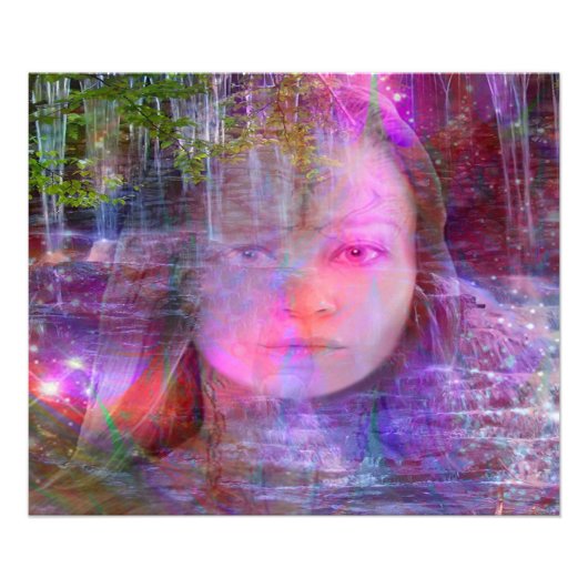 Sterren op water foto afdruk (Voorkant)