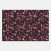 Sterren op zwart inpakpapier vel (Voorkant 3)