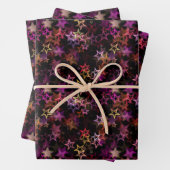 Sterren op zwart inpakpapier vel (In situ)