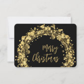 Sterren op zwart kerstWenskaart Bedankkaart (Voorkant)