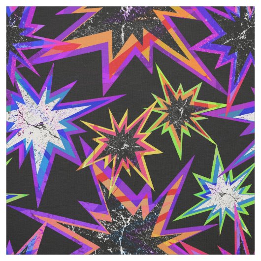 Sterren op zwart. stof (Swatch)