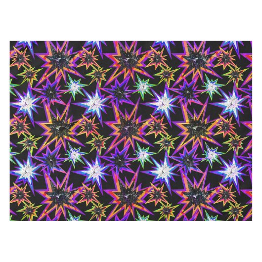 Sterren op zwart. tafelkleed (Voorkant (Horizontaal))