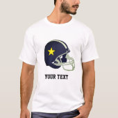 Sterren op zwarte Amerikaanse Footballs helm T-shirt (Voorkant)