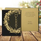 Sterren op zwarte kerst feestdagen kaart