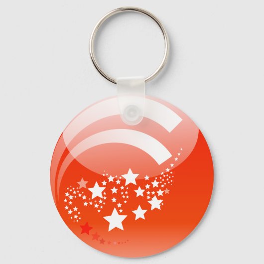 Sterren Oranje Sleutelhanger (Voorkant)