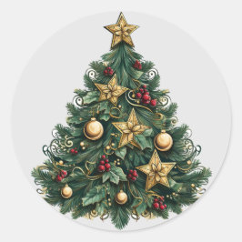 Sterren Ornamenten Kerstboom Sticker