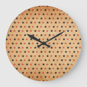  sterren: oude papieren textuur grote klok