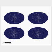 sterren ovale sticker (Vel)