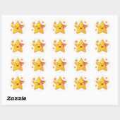 Sterren Overal Ronde Sticker (Vel)