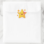 Sterren Overal Ronde Sticker (Tas)