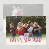 Sterren Overlay | 2 Foto Nieuwjaar Feestdagenkaart (Voorkant / Achterkant)