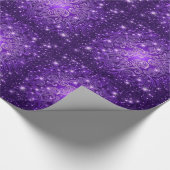 Sterren, Paars Cadeaupapier (Hoek)