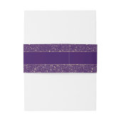 Sterren Paarse en gouden bruiloft Uitnodigingen Wikkel (Achterkant Voorbeeld)