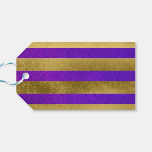 Sterren Paarse Waterverf Bruiloft Jubileum Cadeaulabel (Achterkant Horizontaal)