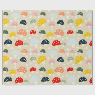 Sterren Paddenstoelen Cadeaupapier