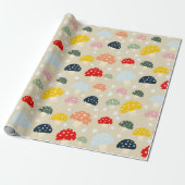 Sterren Paddenstoelen Cadeaupapier (Uitgerold)