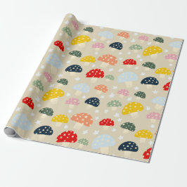 Sterren Paddenstoelen Cadeaupapier