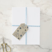 Sterren, patchwork cadeaulabel (Met Touw)