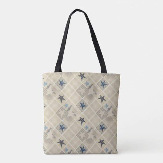 Sterren, patchwork tote bag (Achterkant)