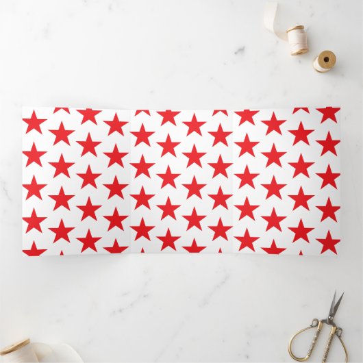 Sterren Patroon 14 Drieluik Wenskaart (Binnen)