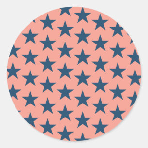Sterren Patroon 4 Ronde Sticker