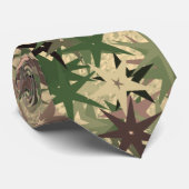 Sterren patroon in Camouflage Colors Stropdas (Opgerold)