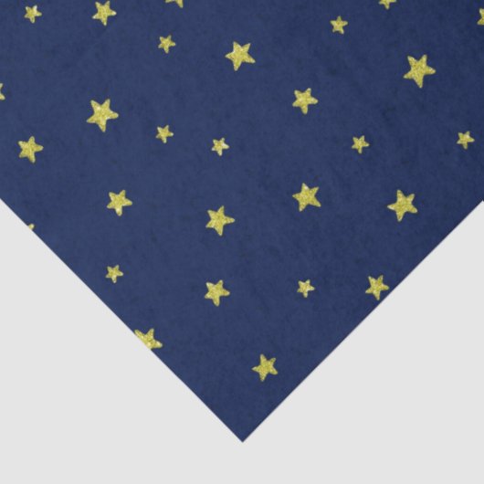 Sterren Patroon Midnight Blue Tissuepapier (Detail)