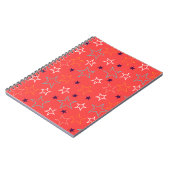 Sterren Patroon Sinaasappel Notitieboek (Linkerzijde)