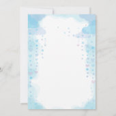 Sterren Planeet Wolken Blauwe Baby Shower Kaart (Achterkant)