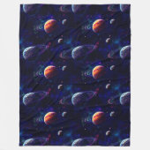 Sterren, Planeten, Galaxy, Buitenste ruimte Thema Fleece Deken (Voorkant)