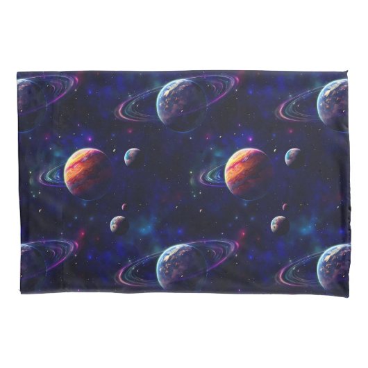 Sterren, Planeten, Galaxy, Buitenste ruimte Thema Kussensloop (Voorkant-Links)