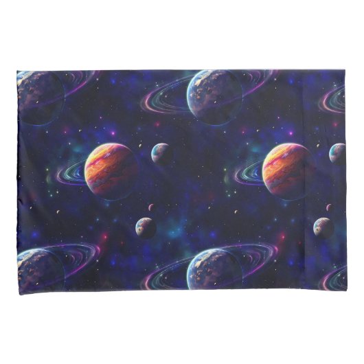 Sterren, Planeten, Galaxy, Buitenste ruimte Thema Kussensloop (Voorkant-Rechts)