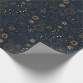 Sterren & Planeten Patroon Cadeaupapier (Hoek)