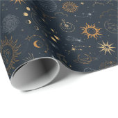 Sterren & Planeten Patroon Cadeaupapier (Rol Hoek)