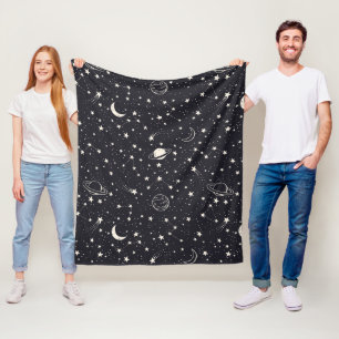 Sterren & Planeten Patroon Fleece Deken