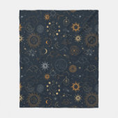 Sterren & Planeten Patroon Fleece Deken (Voorkant)