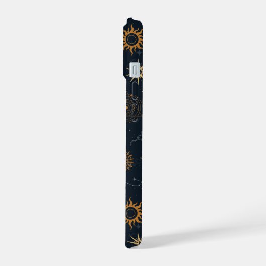 Sterren & Planeten Patroon iPhone 15 Case (Linkerkant)