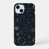 Sterren & Planeten Patroon iPhone 15 Case (Achterkant)