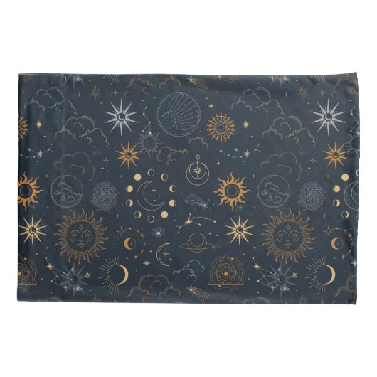 Sterren & Planeten Patroon Kussensloop (Achterkant-Links)