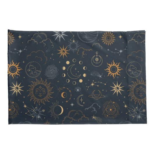 Sterren & Planeten Patroon Kussensloop (Achterkant-Rechts)