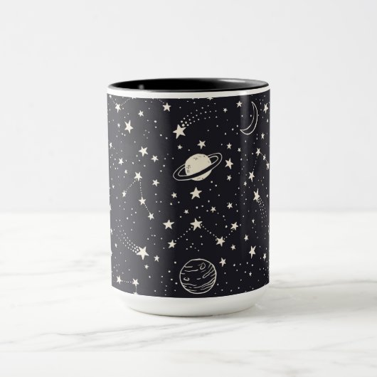 Sterren & Planeten Patroon Mok (Midden)