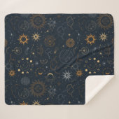 Sterren & Planeten Patroon Sherpa Deken (Voorkant (horizontaal))