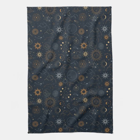 Sterren & Planeten Patroon Theedoek (Verticaal)