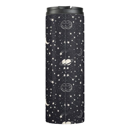 Sterren & Planeten Patroon Thermosbeker (Achterkant)