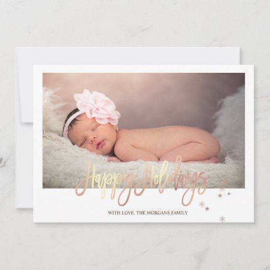 Sterren Prettige Feestdagen Baby Foto (Voorkant)