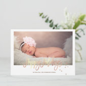 Sterren Prettige Feestdagen Baby Foto (Staand voorkant)
