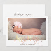 Sterren Prettige Feestdagen Baby Foto (Voorkant / Achterkant)